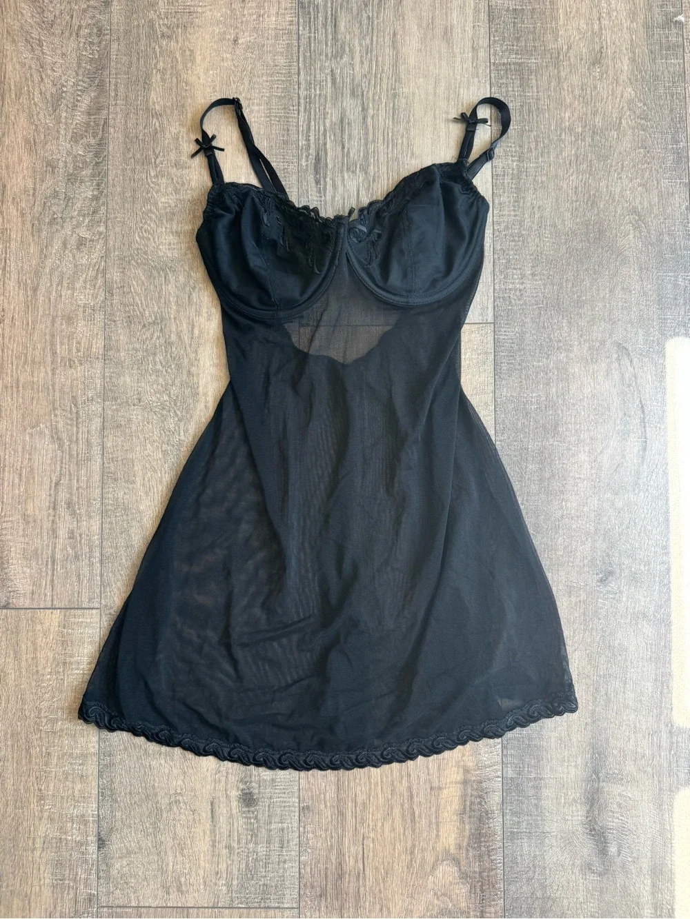 Victorias Secret Vintage 90s-2000s Black Slip Dress